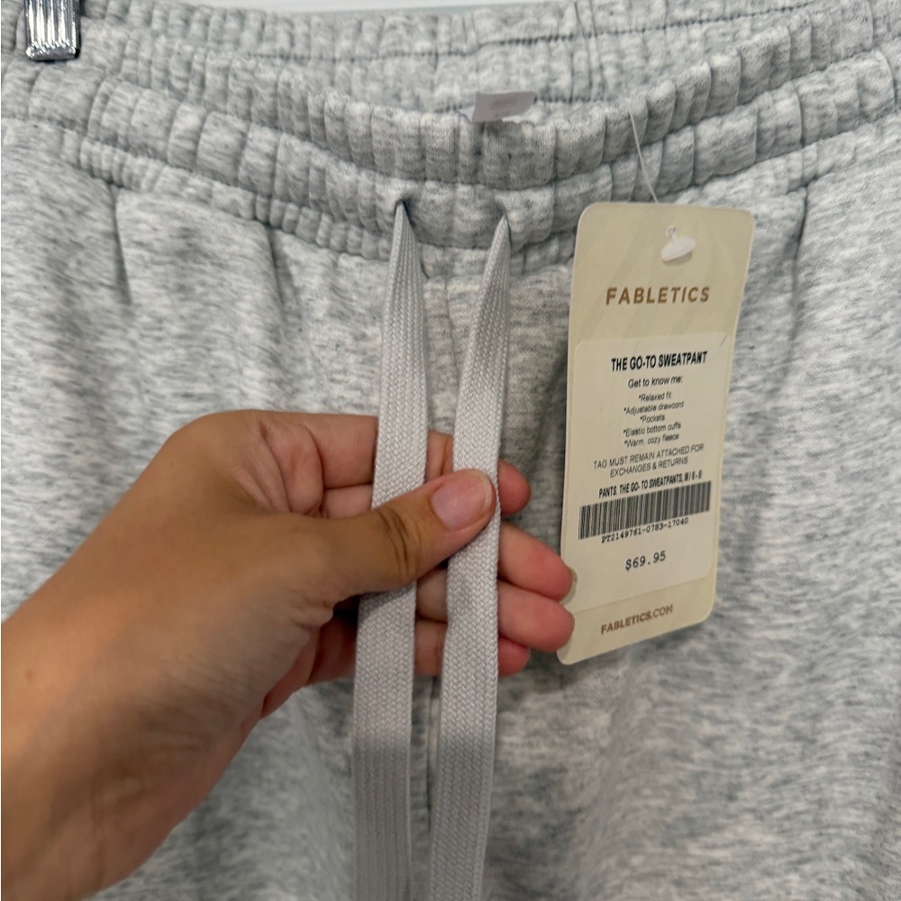Fabletics Light Gray Heather Go-To Sweatpant - Picture 5 of 9